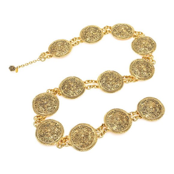 CHANEL Vintage 1985 Belt, Gold Plated, Women's - Picture 1 of 5